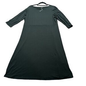Eileen fisher midi dress size large dark green new with out tags Lagan look